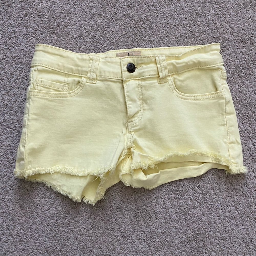 Yellow jean shorts